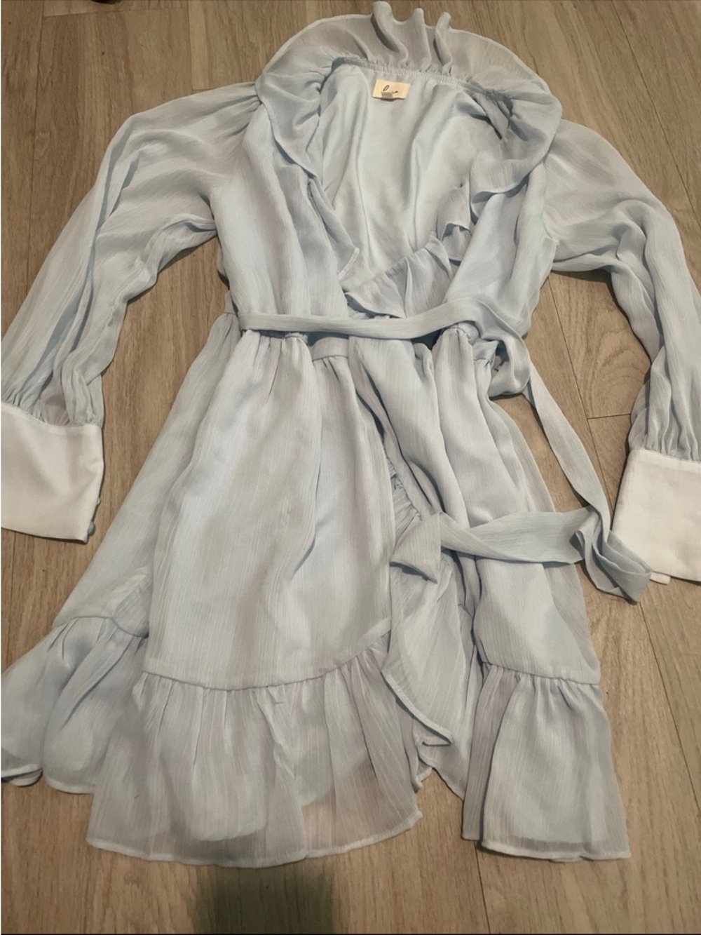 Lena Pale Blue Chiffon Dress